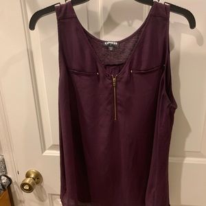 Express Business Tank w/ zipper embellishment